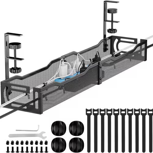 Under Desk Cable Management Tray