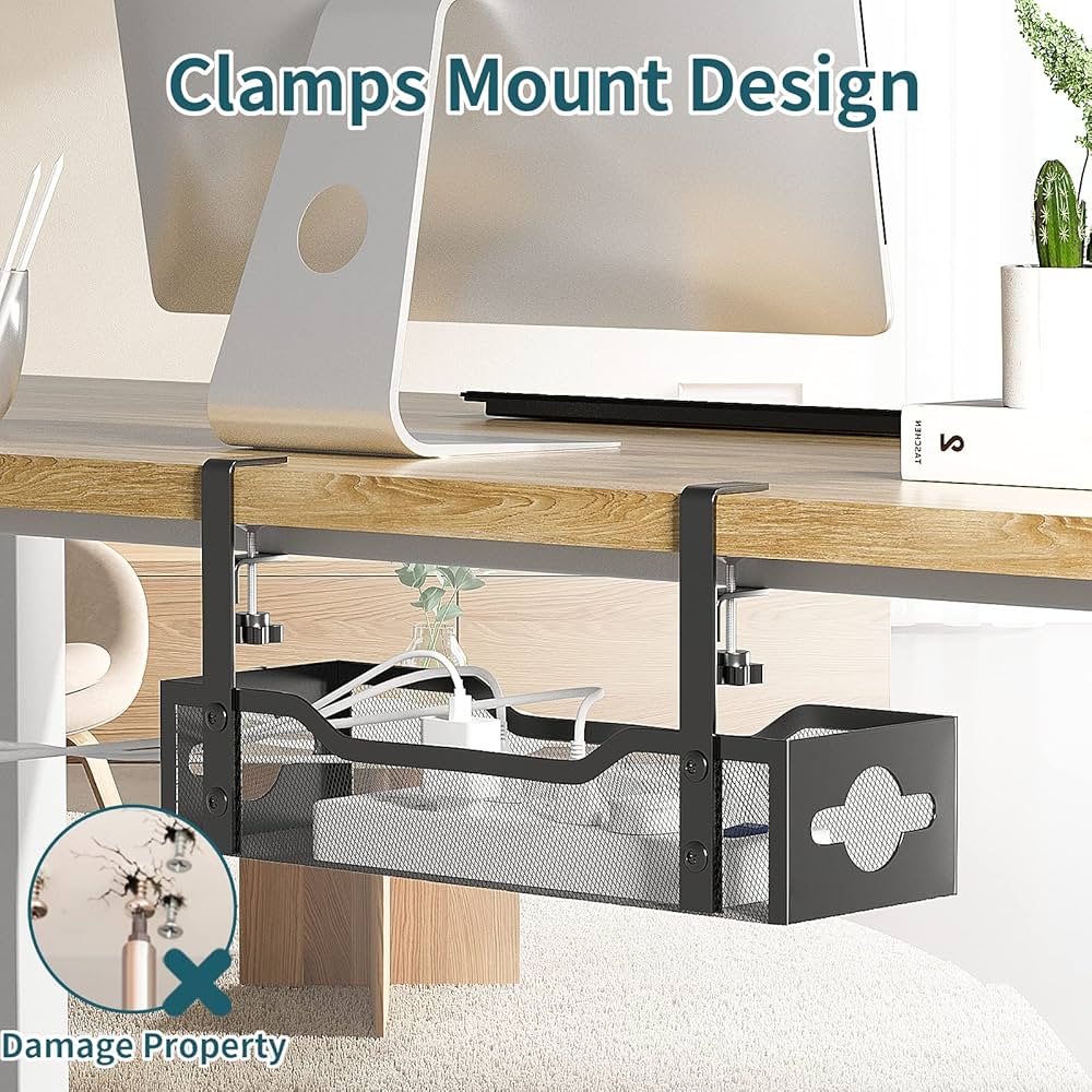 Under Desk Cable Management Tray