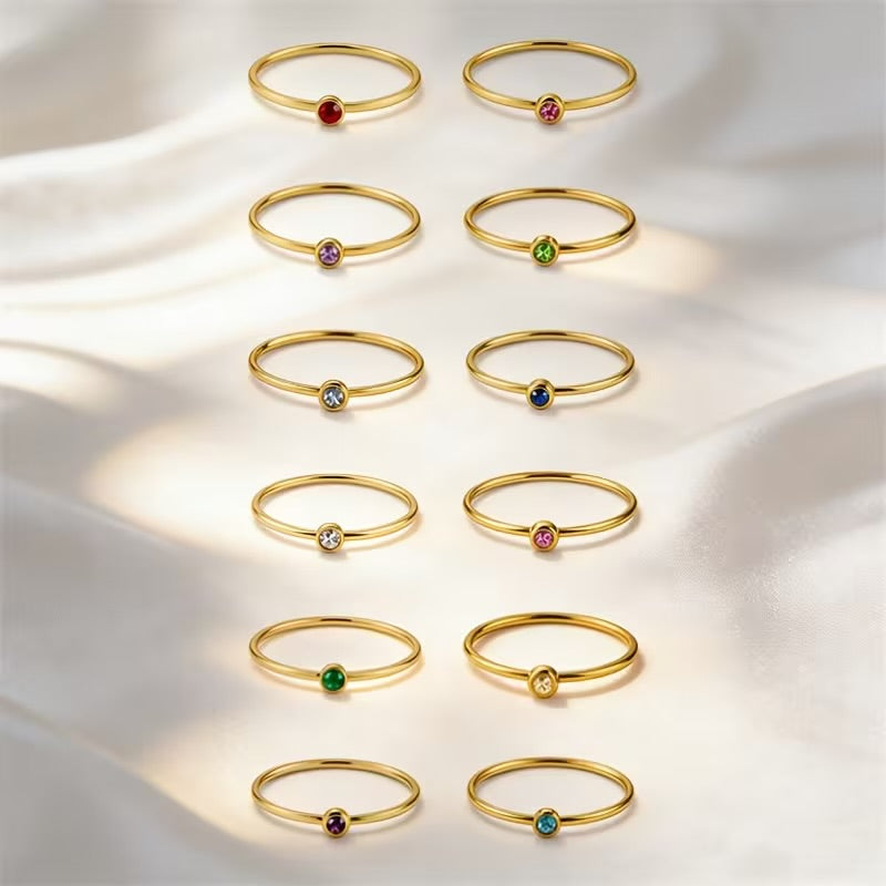 Birthstone Ring Set