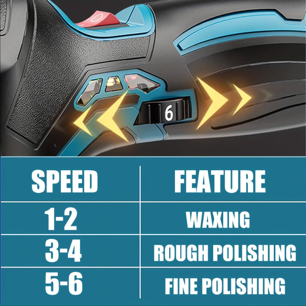 12V 5000RPM Mini Polisher | 6Gears Car Polishing