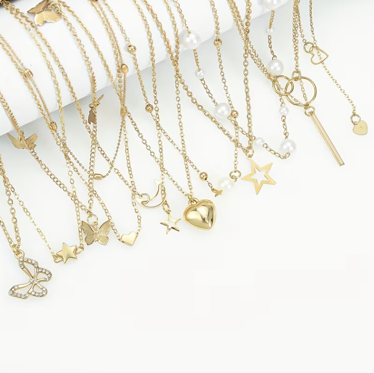 Dainty layering chain set