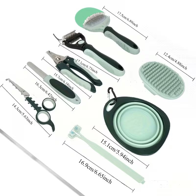 8-In-1 Professional Pet Grooming Kit