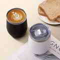 1pc 12Oz Wine Tumbler Glasses with Lid Stemless Double