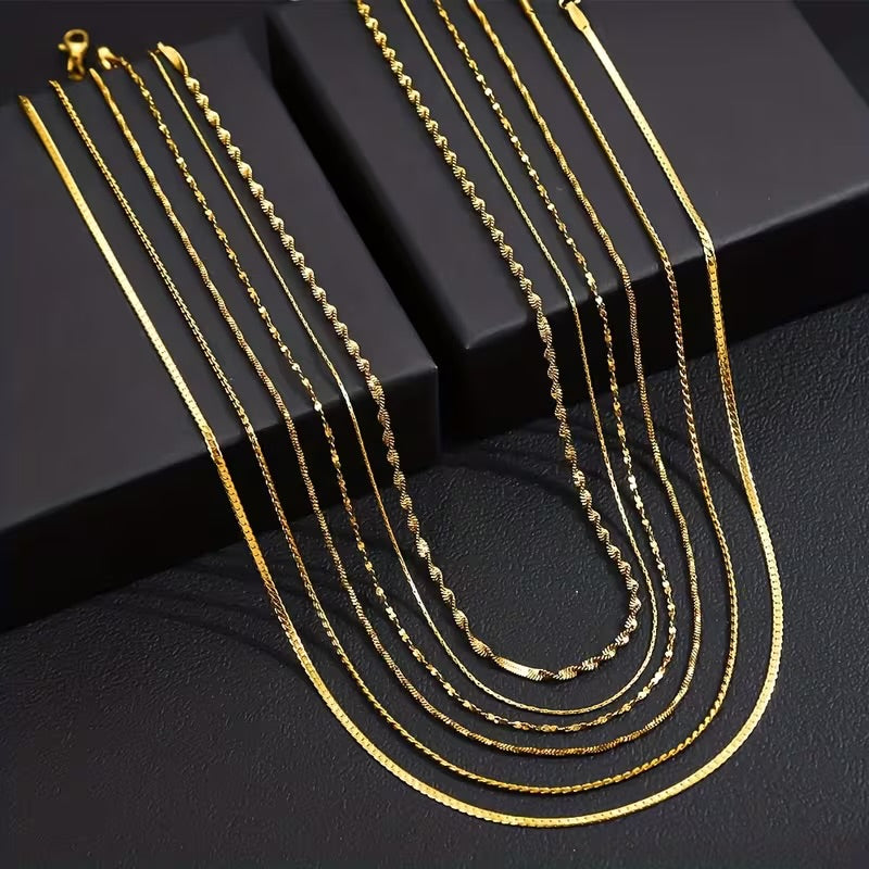 Layered Gold-Tone Necklace Set