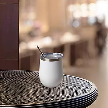 1pc 12Oz Wine Tumbler Glasses with Lid Stemless Double