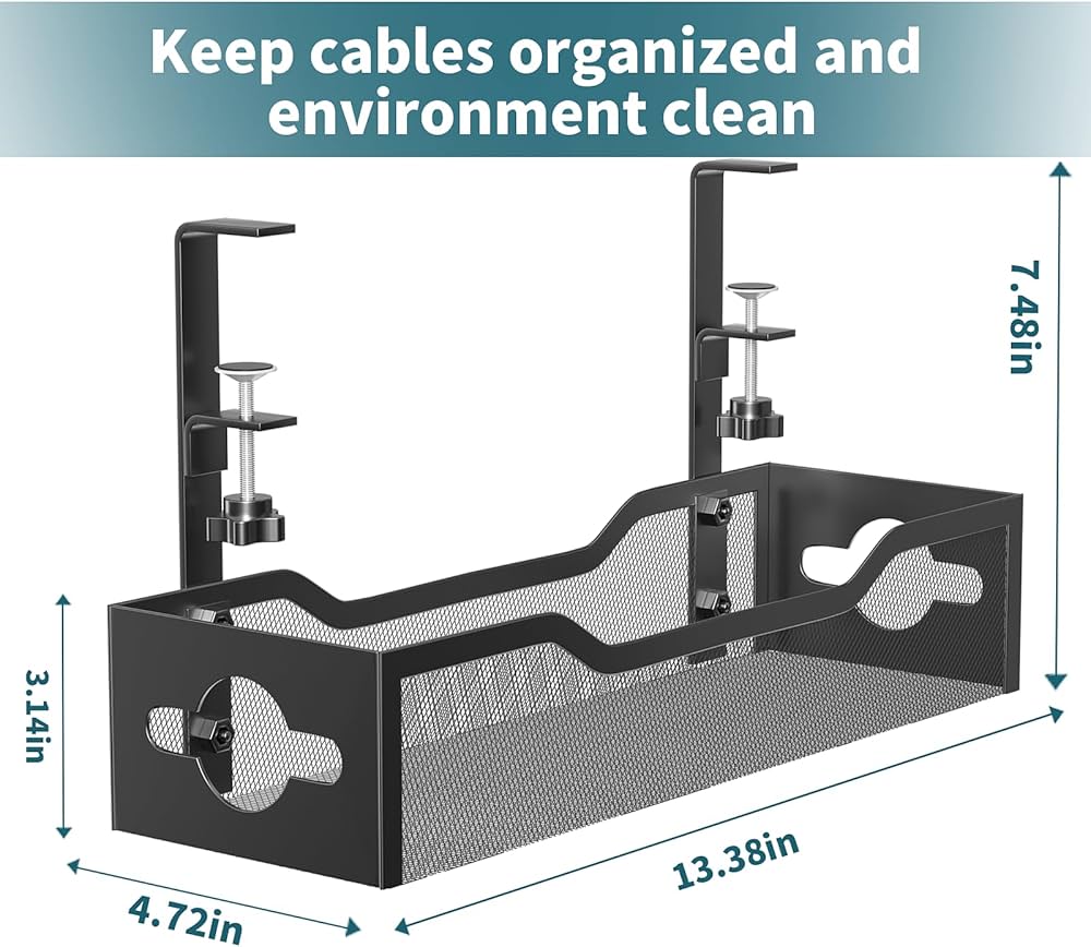 Under Desk Cable Management Tray