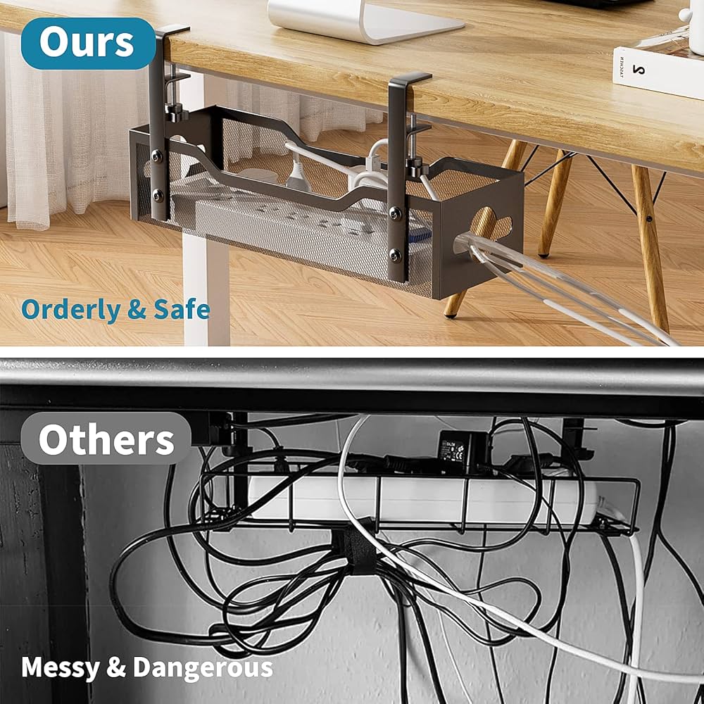 Under Desk Cable Management Tray