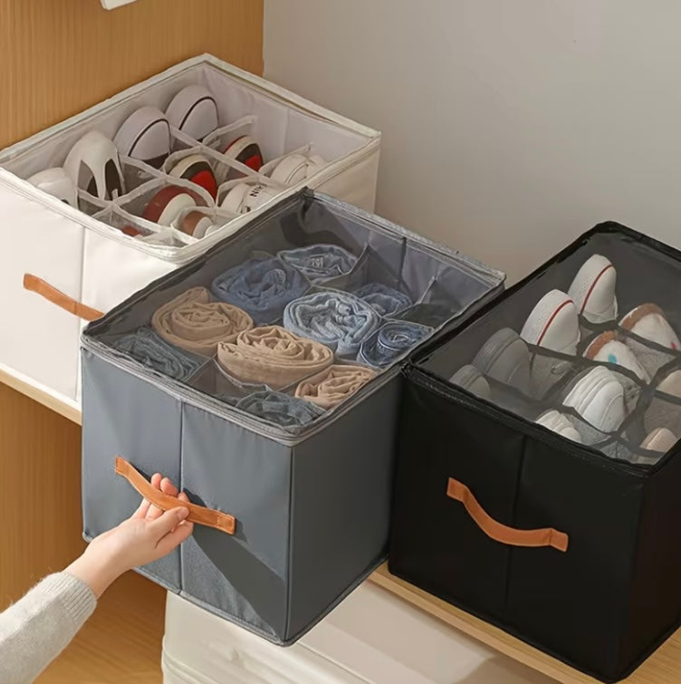 2pcs Foldable Oxford Fabric Shoe Organizer | Dustproof
