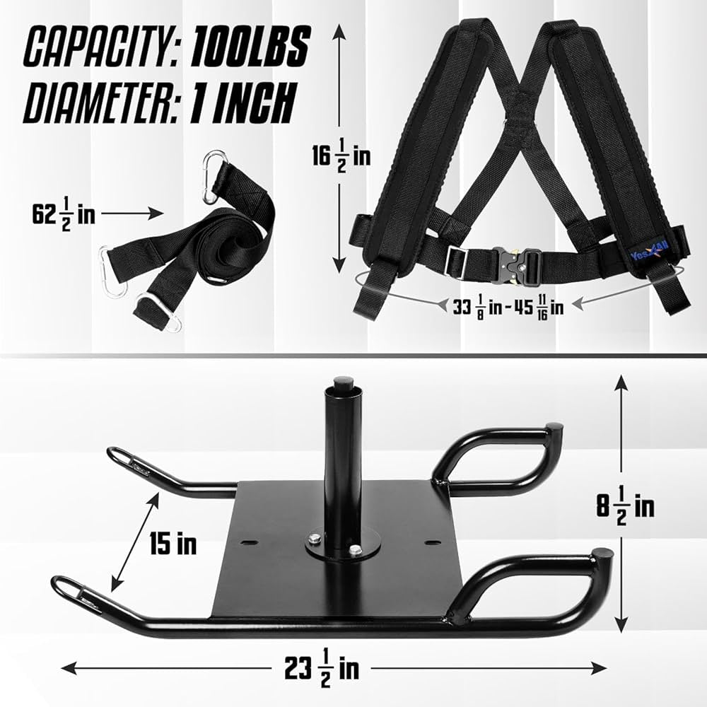 Local Weighted Training Pull Sled with Vest